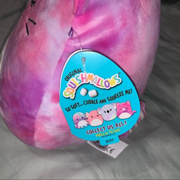 Squishmallows Kelly Toys 8’ Caeli Cat Pink Pillow - Picture 8 of 8